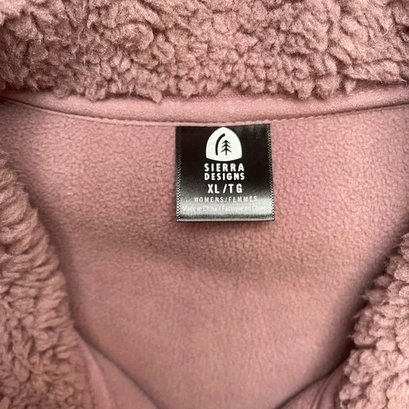 Ladies XL Sherpa Vest Mauve New - Picture 5 of 9